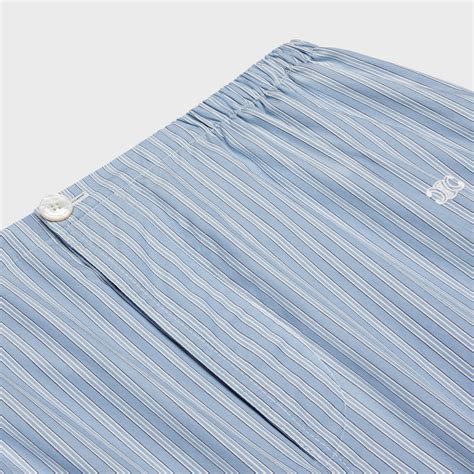 celine pajama|triomphe pajama pants in striped poplin .